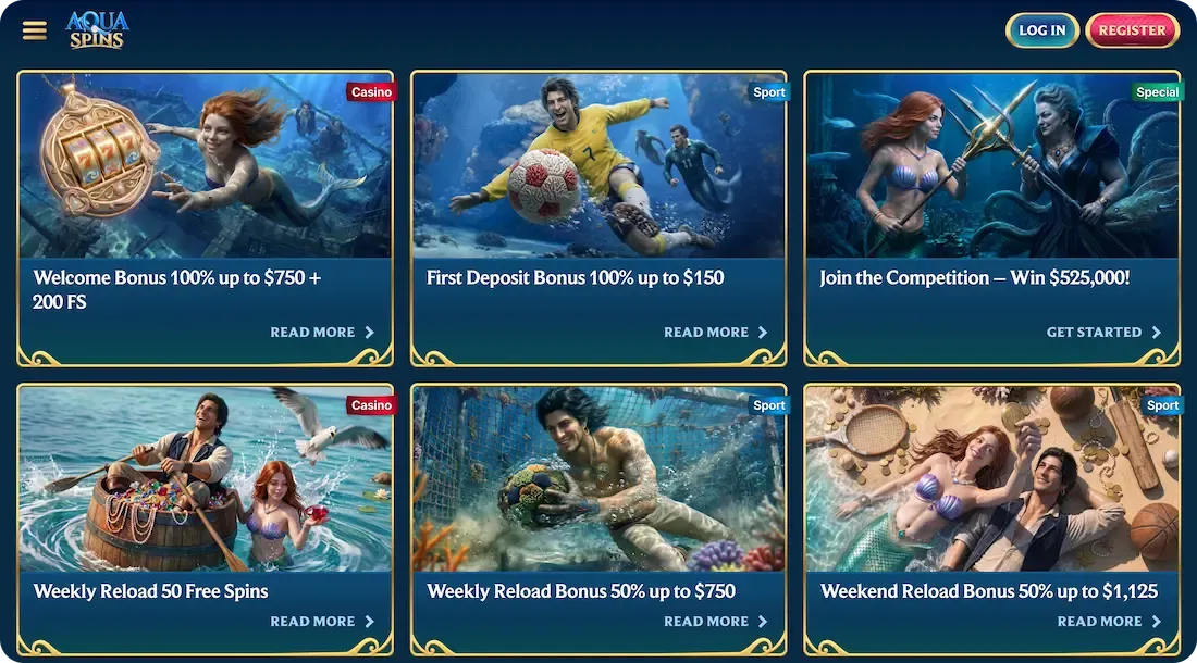 aquaspins casino bonus all